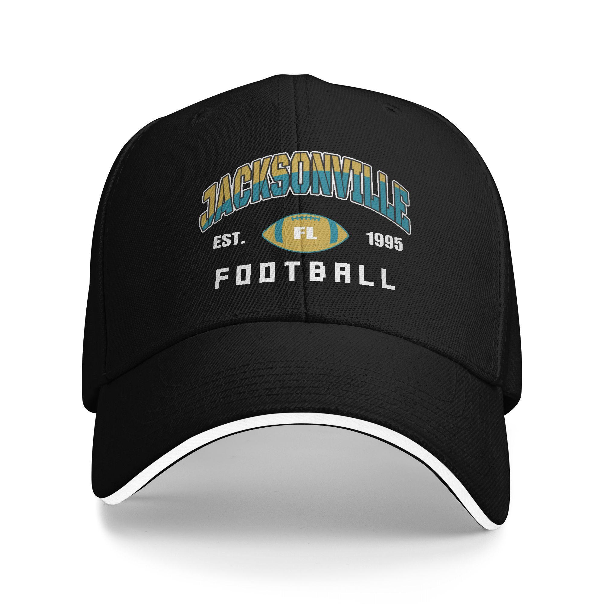

1pc Jacksonville Football Fan Hat, City Baseball Cap for Fans, Adjustable Unisex Vintage Cap for Supporters One Size чёрный