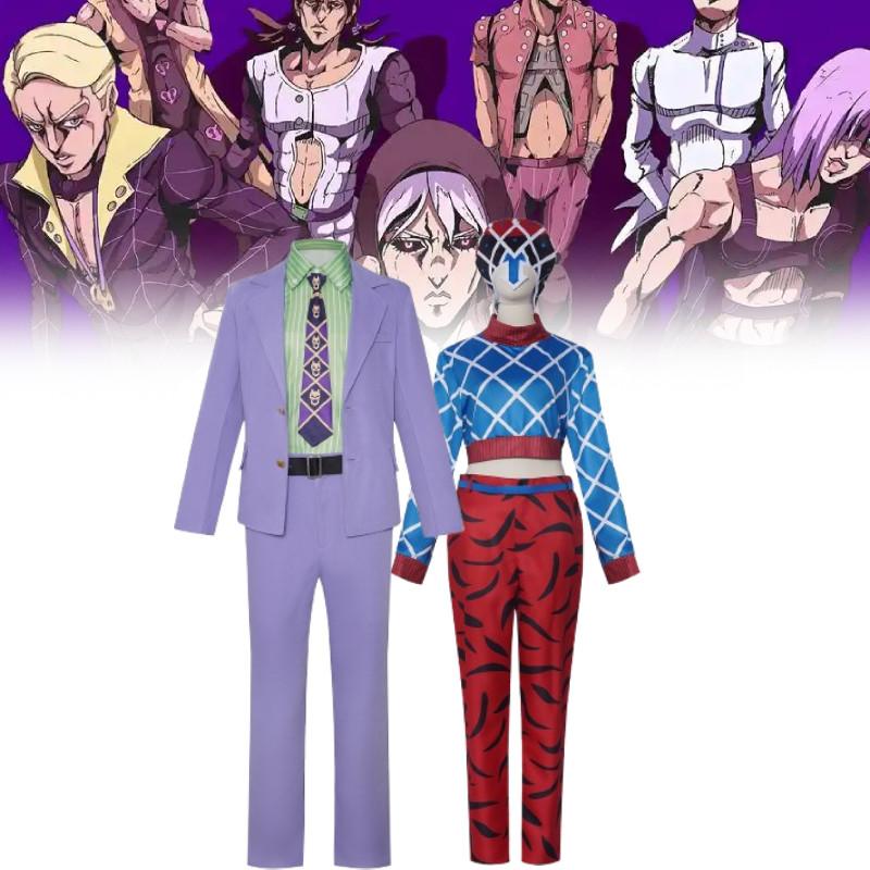 Jojos Bizarre Adventure Kira Yoshikage Guido Mista Cosplay Costume For Anime Role Play