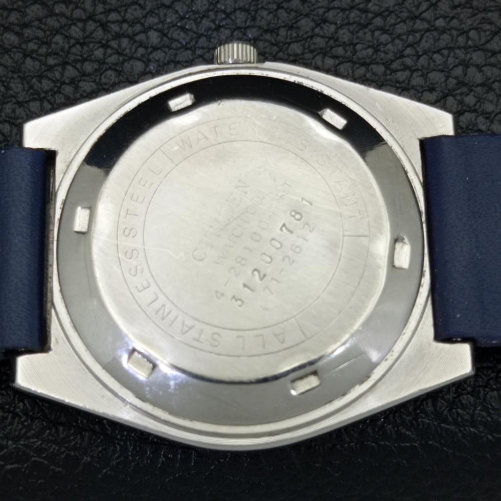 JAPAN VINTAGE CITIZEN AUTOMATIC 8200 MENS BLUE COLOR DIAL WATCH a500317-2 R151b-a500317