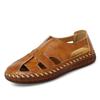 Men's Sandals New Summer Non-Slip Wear-Resistant Beach Leather Sandals Outdoor Casual Leather Driving Slippers