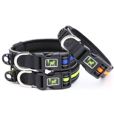 Breathable Dog Collar, Reflective Mesh Padded Dog Collar Adjustable Nylon Outdoor Adventure Pet Collar for Small Medium&Large Dog