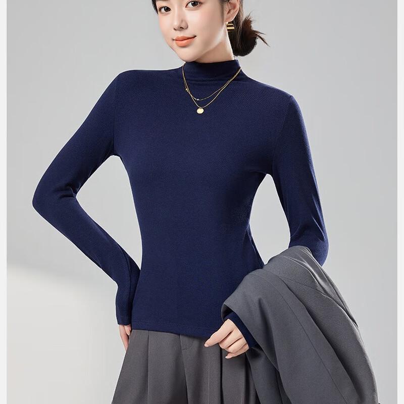 Women s Slim-Fit Mid-Collar Thermal Base Layer Top S-XL