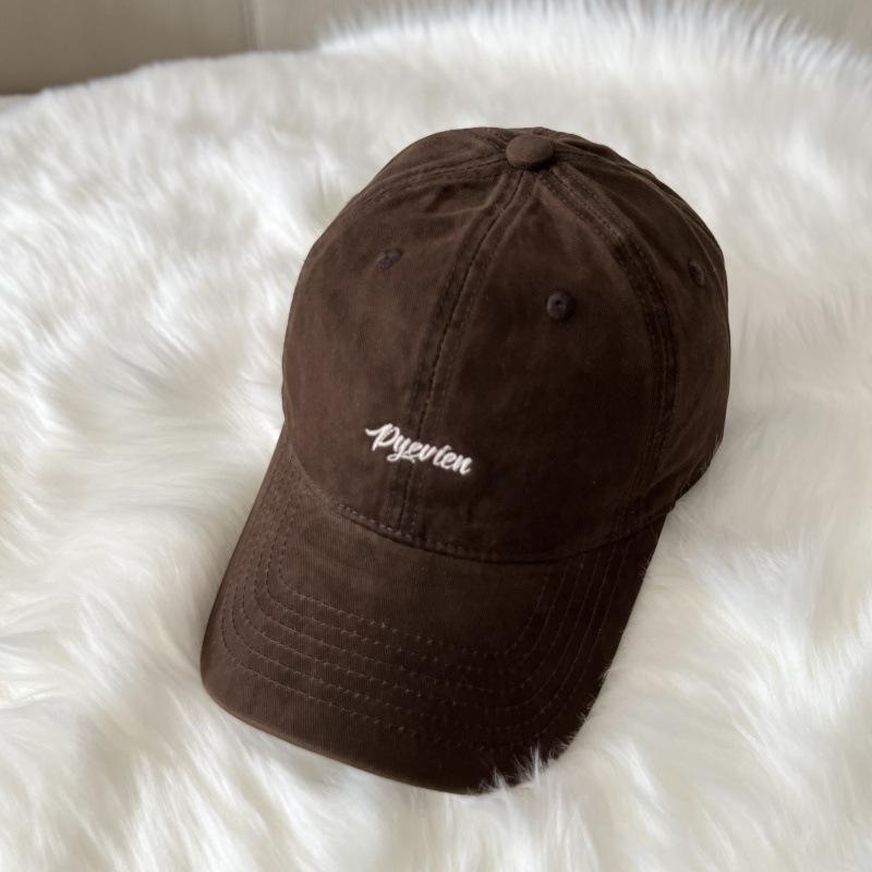 Autumn and winter fashion simple letter embroidery baseball cap for men and women couples shopping versatile cap small visor