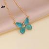 Butterfly Jewelry Multi-Colored Zircon Butterfly Necklace for Women Fashionable Clavicle Chain Pendant Necklace for Women