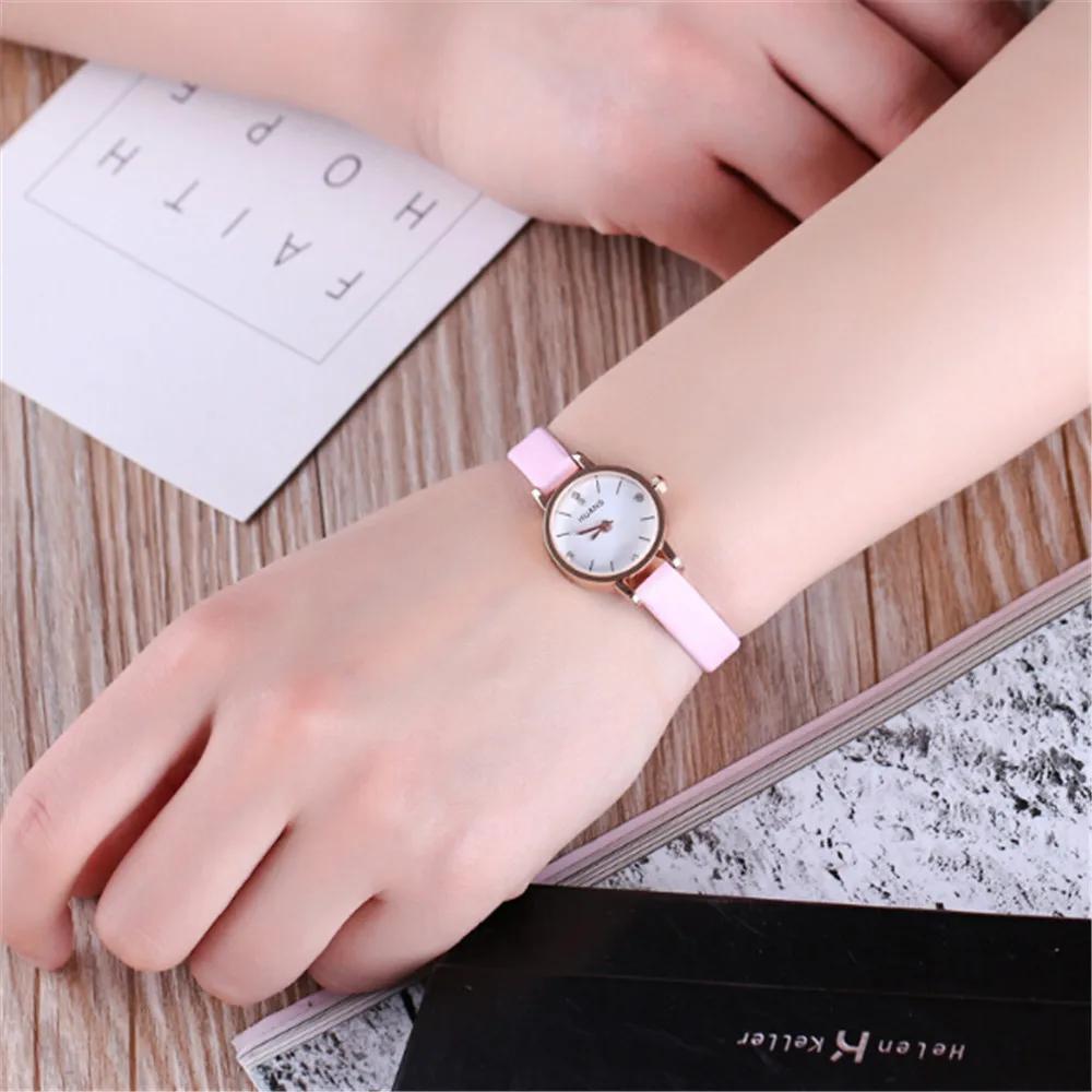 Minimalist Fashion Wristwatch Woman Fine Strap Circular Small Dial Simplicity Elegant Temperament Quartz Clock Everyday Watch