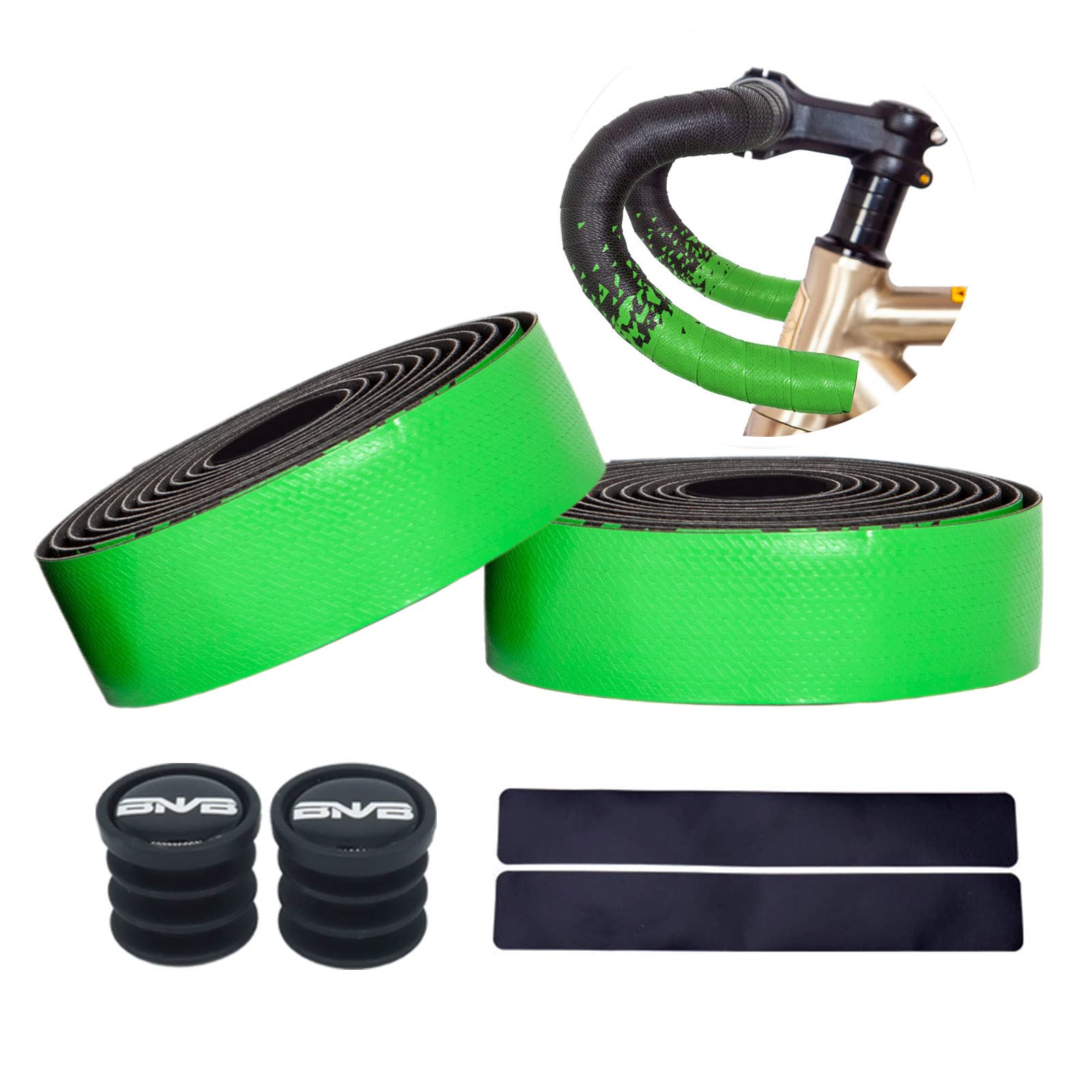 

PLATTBK Bicycle Bar Road Bike Handlebar Tape with End Caps and End Tape Tape, EVA/PU,