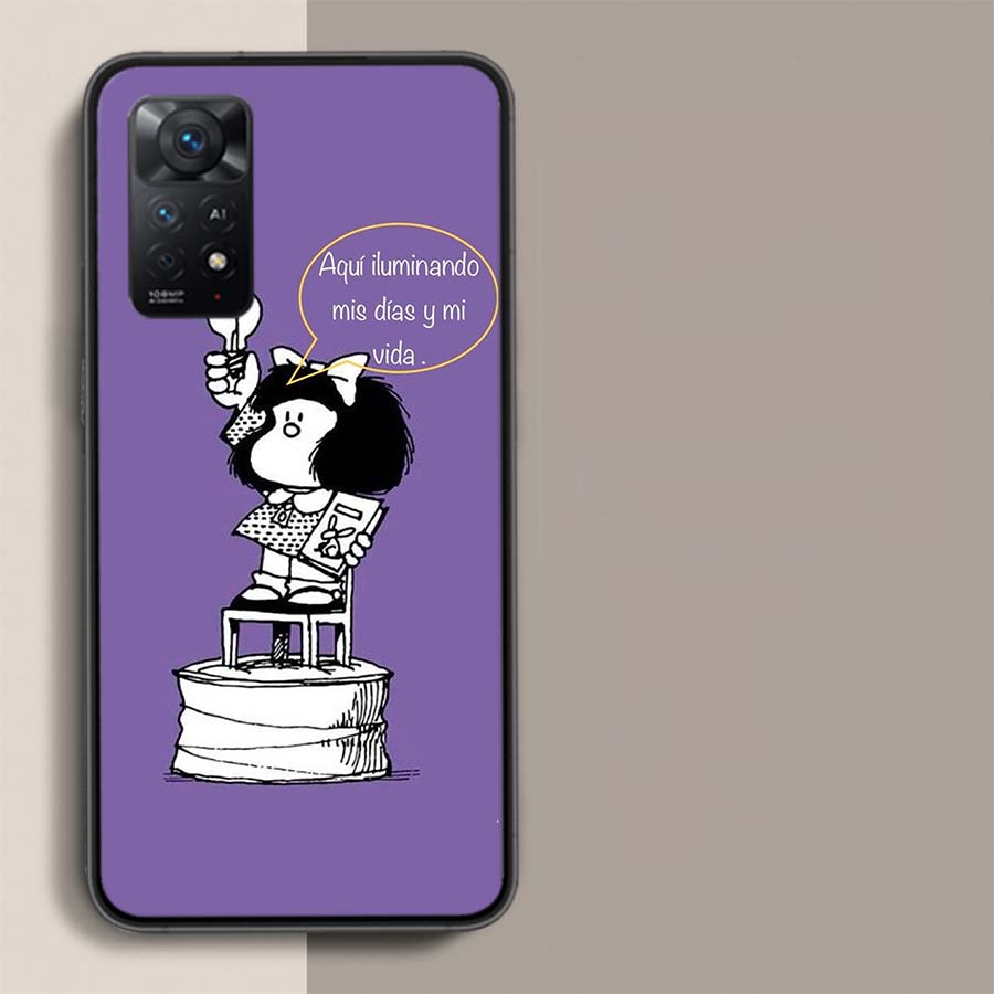 Cute Mafaldas Phone Case For Redmi Note 14+ 13 Pro Plus 14C 13C 12C 12 10A 10C 10 9 8 9A 9C 9T 8A 7 Pro Xiaomi Capa Cover Cute F