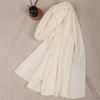Pure White Medium-Thickness Soft Skin-Friendly Unisex Scarf Shawl