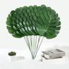 12/24Pcs Artificial Green Turtle Leaf Scattered Tail Leaf Fake Silk Plant for DIY Wedding Birthday Party Home Decor Turtle Leaf