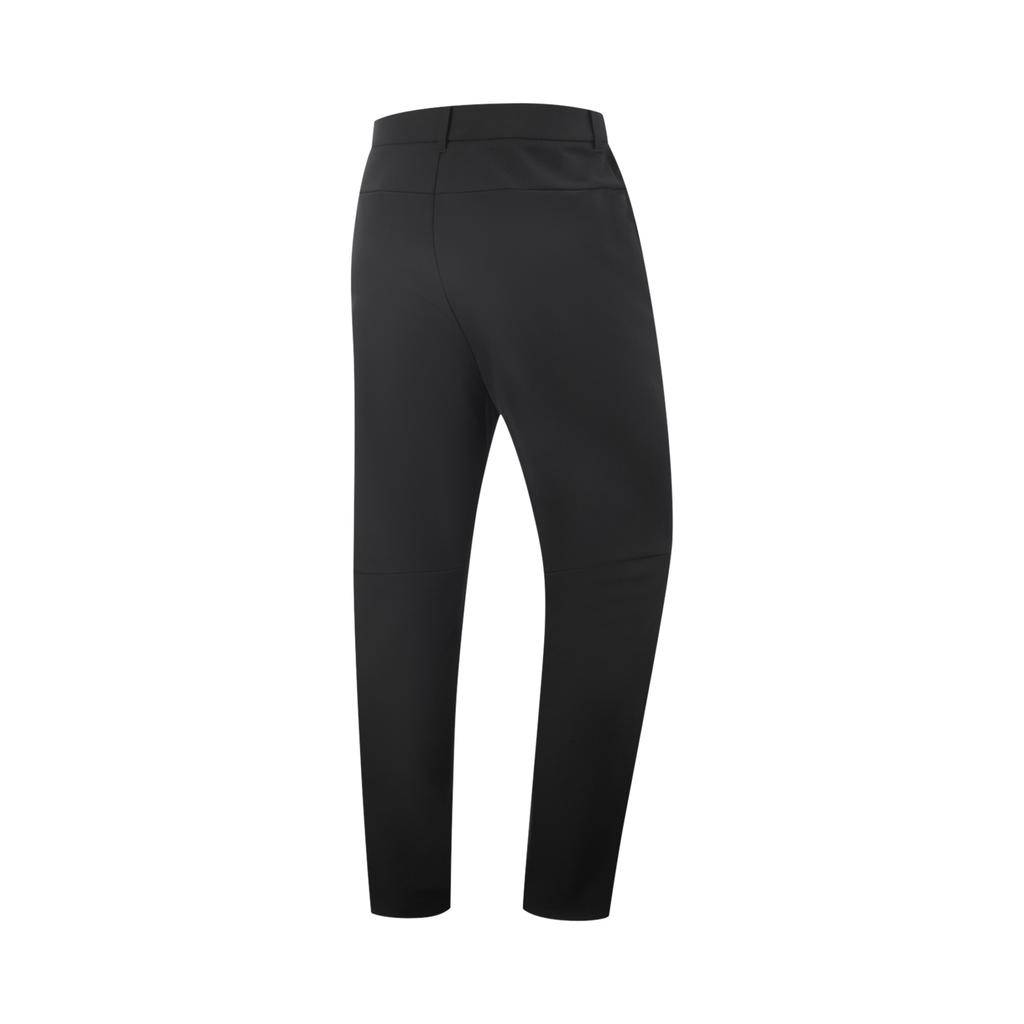 Li-Ning Comfortable Simple Versatile Solid Color Zipper Straight Leg Casual Pants Men Bottoms Black AYKV939-1
