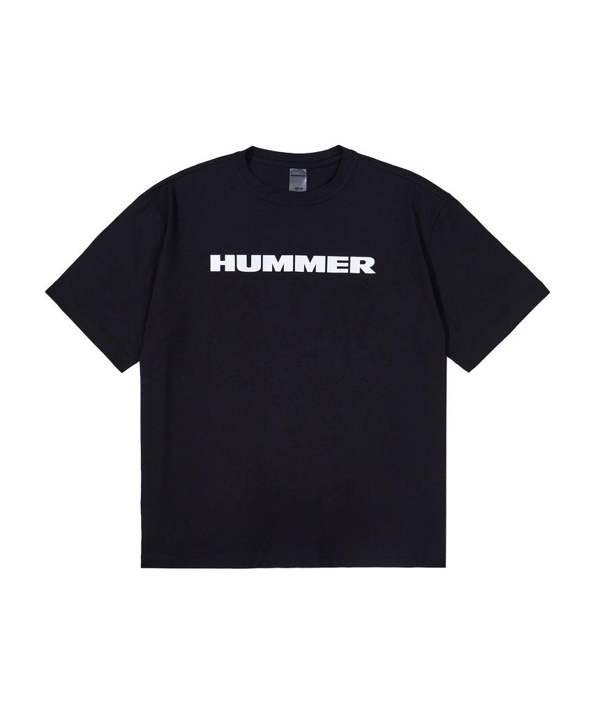 Hummer Signature Lettering Logo Air Cool Functional Short Sleeve T-Shirt Black