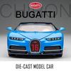 Bugatti Chiron Supersport Simulace Odlévaná a Hračková Vozidla Zvuky a Světlo Natahovací Auto 1:32 Dárky z modelů ze slitin pro děti