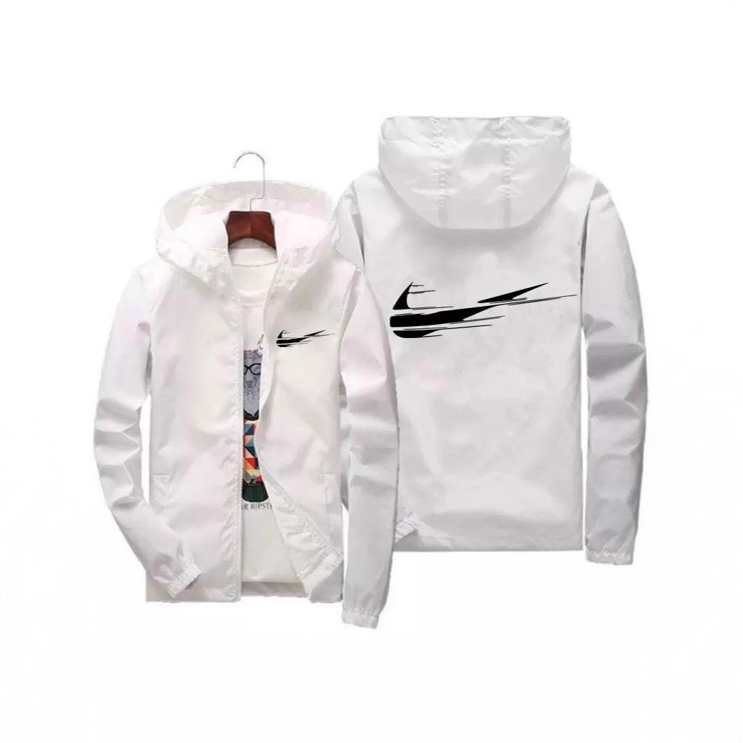 

Чоловіча повсякденна толстовка з капюшоном у корейському стилі - Модна весняно-осіння великого розміру L білий