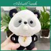 Cute Adorable Bubble Blowing Panda Plush Toy Keychain Doll Soft Stuffed Animal