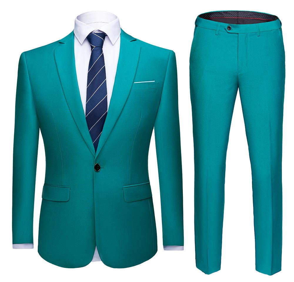 Korean Style Slim Fit Men's Professional Wedding Suit Set