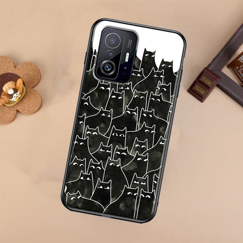 Space Happy Cats Case For Xiaomi POCO X7 X6 Pro X3 X5 M6 F3 F5 F6 Pro 11T 12T 13T 14T Pro 13 14 Ultra Cover