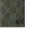 Gucci GG Monogram Ceramic Effect Logo Detail Double Fold Design Coated Canvas Card Holder Men Card Holder Forest-Green 768249-FAFBE-8491