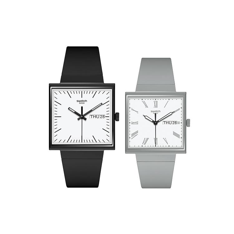 SWATCH Unisex White Watch SO34B700+SO34M700 White Dial