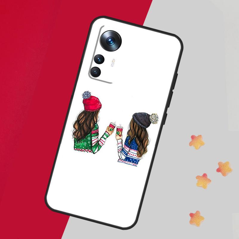 Best Friends BFF Matching Case For Xiaomi 14 13 15 Ultra 11T 12T 13T 14T Pro Cover For POCO X7 Pro X3 X5 X6 F5 F6 F7