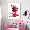 Beauty Poster Bathroom Decor Vanity Art Canvas Painting Nail Polish Print Makeup Illustration Nails Salon Studio Wall Decoration