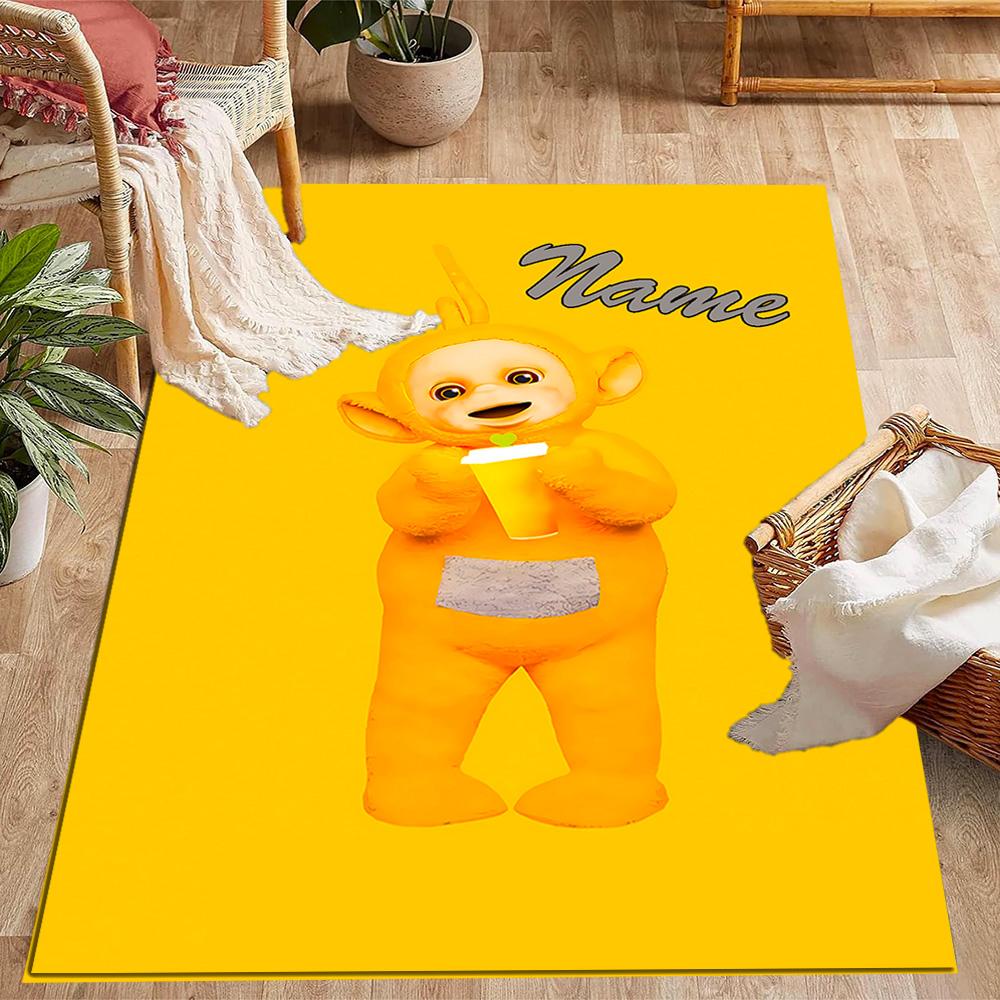 Purple Teletubby Space Customize Your Name Floor Rug Office Rug Design for Decorate room Dormitory Balcony Outdoor Anti-slip Rug Office home decor