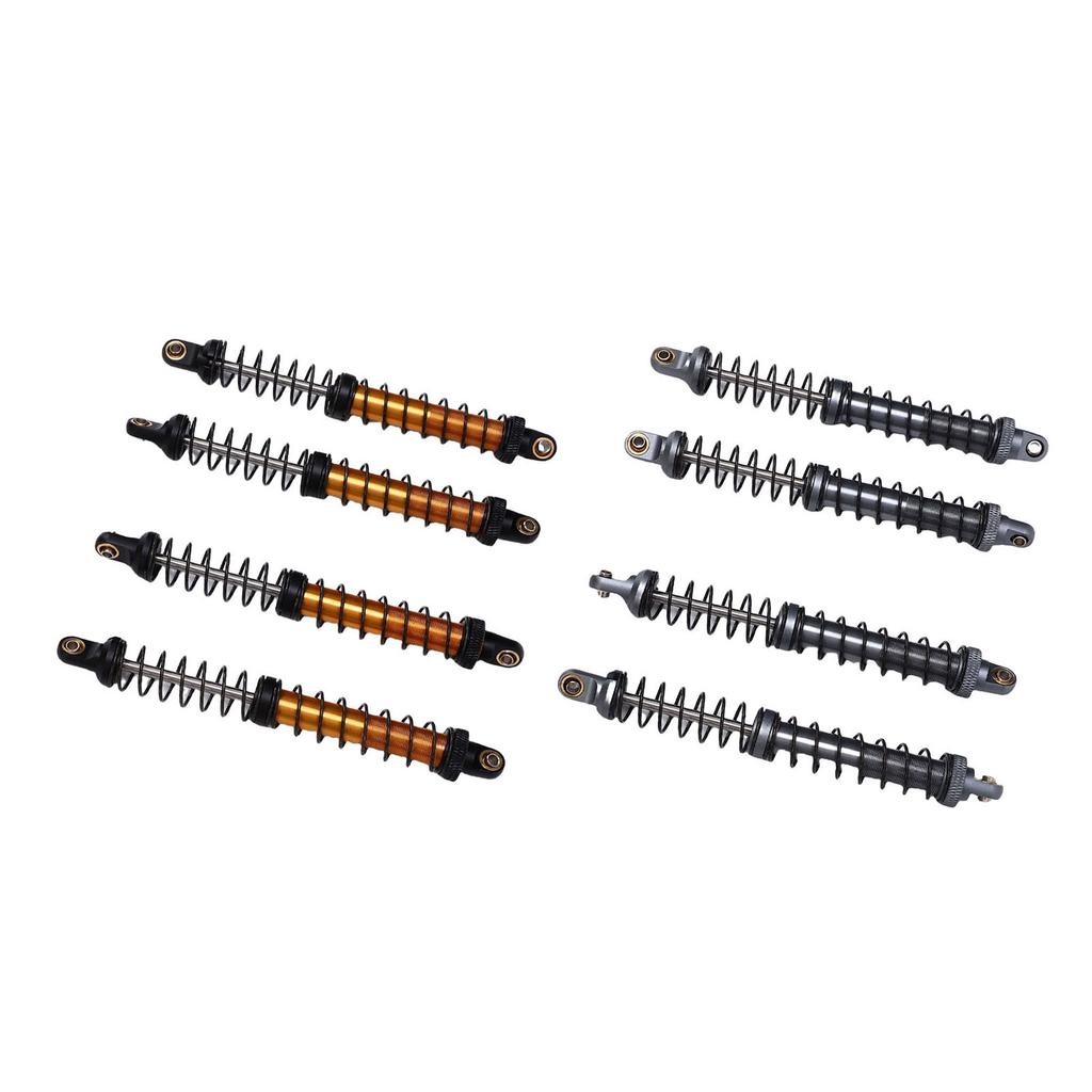 4Pcs 1/10 Model Car Dual Spring Shock Damper Alloy 1/10 RC Dampers with 8 Spare Springs 120mm
