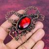 Red Fire Labradorite Gemstone Pendant Handmade Copper Wire Wrapped Rabbit Jewelry