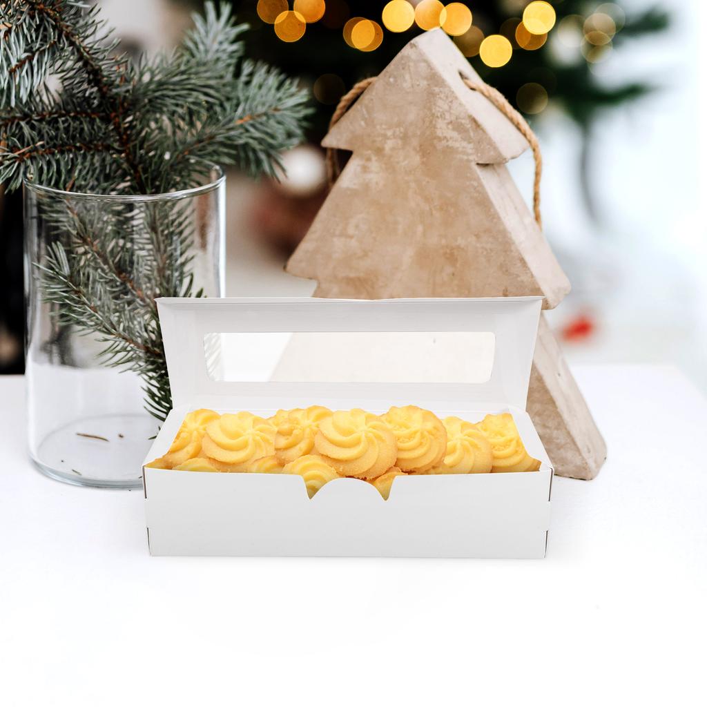 10pcs Macaron Boxes Kraft Paper 7 2x1 9x1 9 Inches Small Gift Boxes C ies Chocolates Visible Window Lightweight Portable