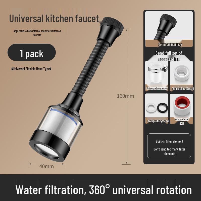 Universal Rotating Anti-Splash Kitchen Faucet Extender