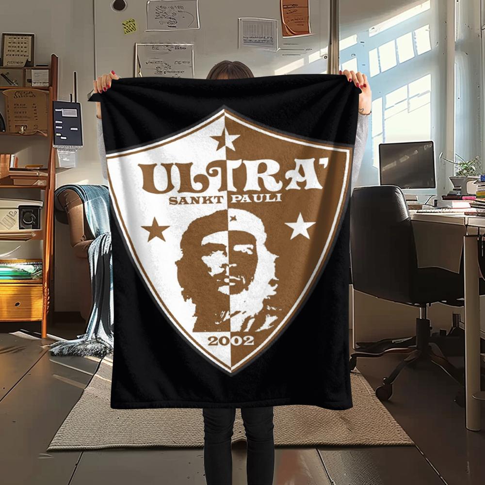 1pz Coperta in Flanella con Stampa ST Pauli, Alta qualità Confortevole per Tutte le Stagioni, Decorazione per la Casa, Calore e Comfort, Perfetta per Regali di Natale183