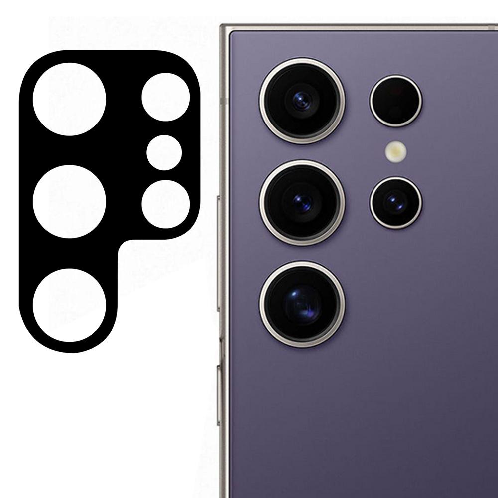

For Samsung Galaxy S25 Ultra Tempered Glass Lens Protector Black Silk Printing Camera Lens Film Type A