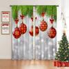 Schneelandschaft Ölmalerei Weihnachtsfeiertagsbaum Druck Druck Fenstergardinen Schlafzimmerbereich Restaurant Neuer Stil Feiertagszusammenkunft Dekoratives Fenster