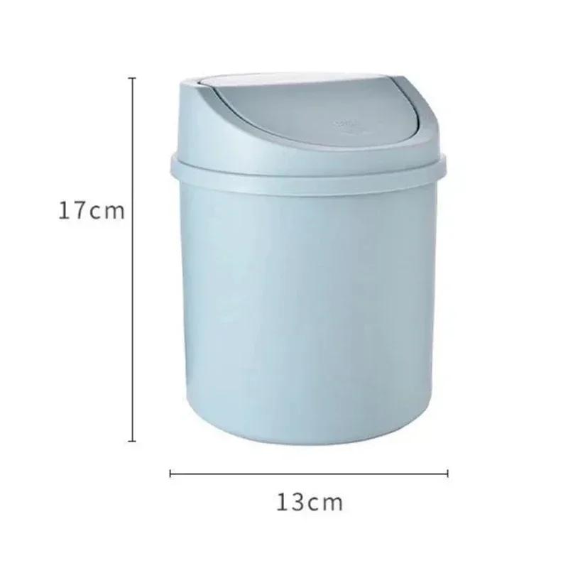 Waste Bin With Lid Mini Desktop Office Organizer Storage Home Garbage Basket Container Table Trash Bin Small Trash Can Home Desk