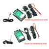 DC4-30V Voltmeter Thermometer 2in1 LED Digital Dual Display Voltage Meter Temperature Sensor Tester with NTC3950 Probe Cable