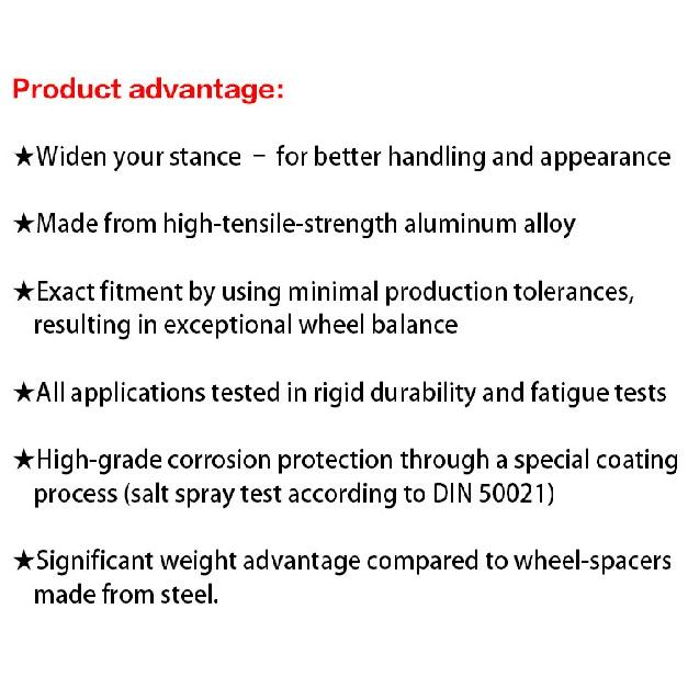 2Pieces 15/20/25/30mm 5x108 CB=60.1mm Aluminum Wheel Spacer Adapter 5 Lug Suitable for Universal Series M12x1.5