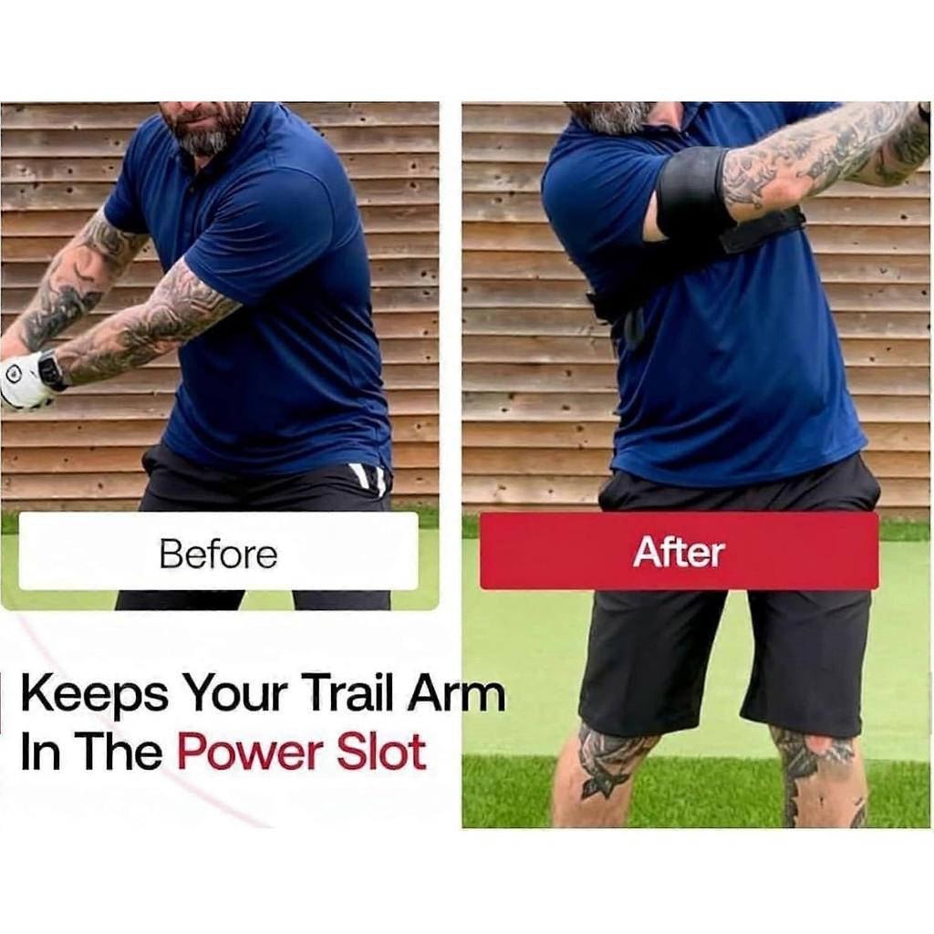 TRS Slider Golf Training Aid,Nylon Elastic Golf Swing Training Aid, Golfs Swing Trainer Arm Band for Beginners, Adjustable Swings Correcting Aids Arm