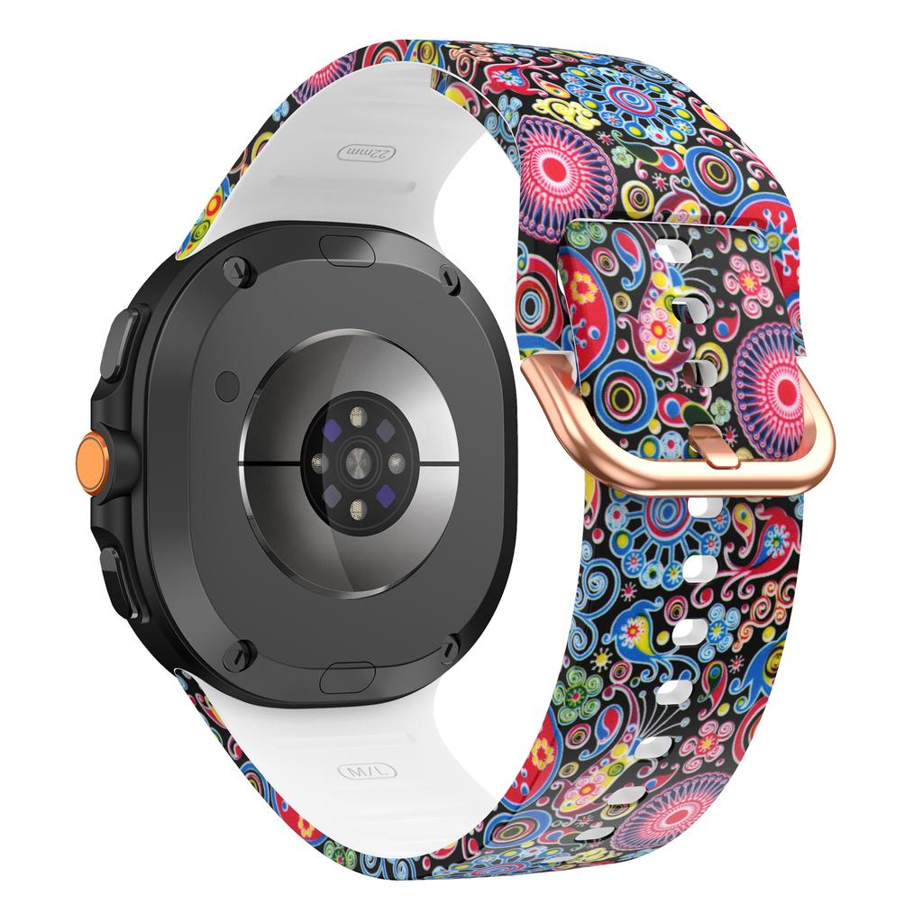 Printing Silicone Strap for Samsung Galaxy Watch 8 40mm 44mm/8 Classic 46mm Men Women Silicone Sport Strap For Galaxy Watch7 Ultra 47mm 2025 Wristband