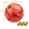 Arenbel Shift Lever Car Shifter Head Shift Knob Auto Parts 5 Speed Ball Shape 5cm Resin Red