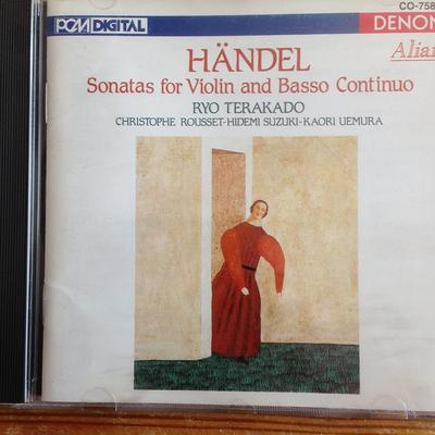 CD HANDEL, TERAKADO, ROUSSET; - 6 Sonatas for Violin & Basso Contin CO75858 Classical Used