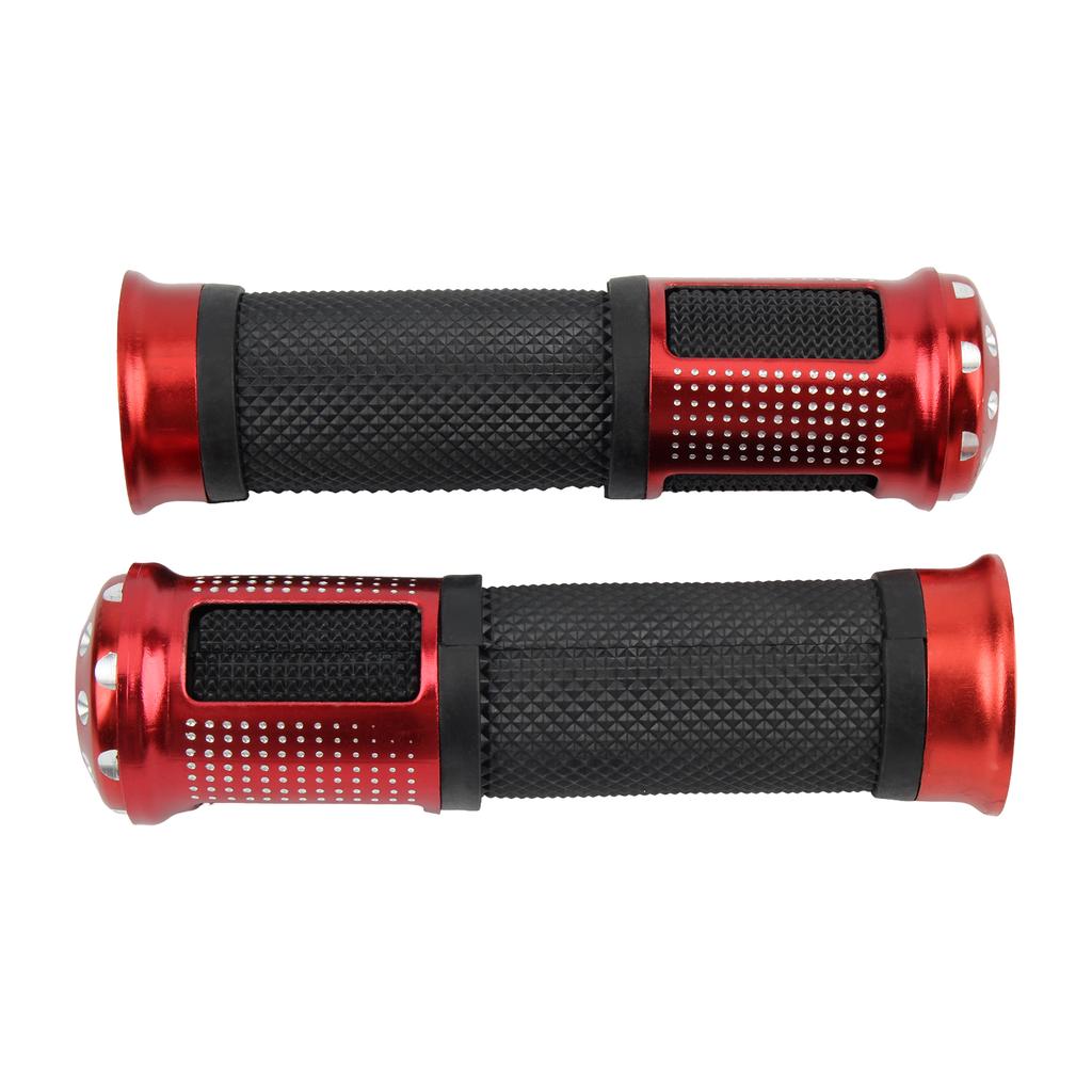Universal Motorcycle 23mm 25mm Throttle Grip Aluminum Alloy Rubber Handle Grips Non-slip Handle Electric Scooters Moped Tuning