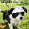 Pet Sun Protective Hat For Dog And Cats Adjustable Breathable Fabric Baseball Cap With Ear Holes For Outdoor Activity B03E