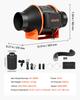 VEVOR Inline Duct Fan Kit Carbon Filter, 349 M³/h 101.6 Mm EC Motor Exhaust Ventilation Fan with 10-Speed, PWM Controller, App Control, Timer