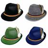 Bavarian Feather Decors Hat Fedora Hat Costume Cosplay Cap Fashion Oktoberfest Hat  Halloween
