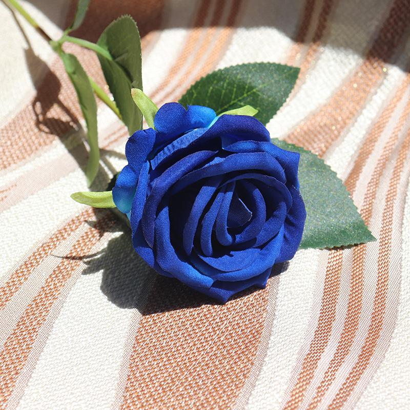 10pcs Simulation Flowers Velvet Pearl Roses Chinese Valentine's Day Gift Fake Flower Artificial Red Rose Wedding Decoration
