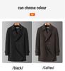 2025 Men's Luxury Woolen Down Coat - Double-Sided, Plus Size, Warm & Lightweight for Autumn/Winter Business Wear
