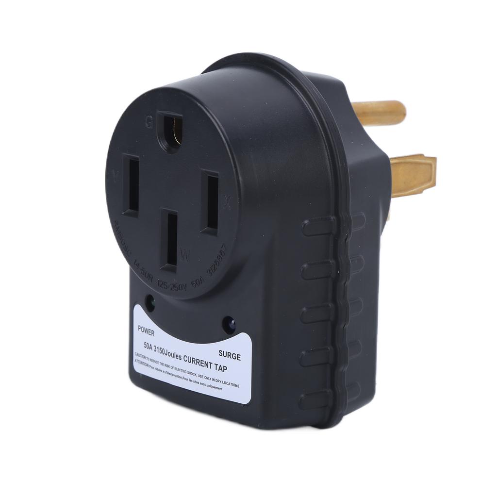 125 250V RV Surge Protector 50A Male To 50A Female Adapter Plug 3150J with LED Indicator for Travel Trailers Campers
