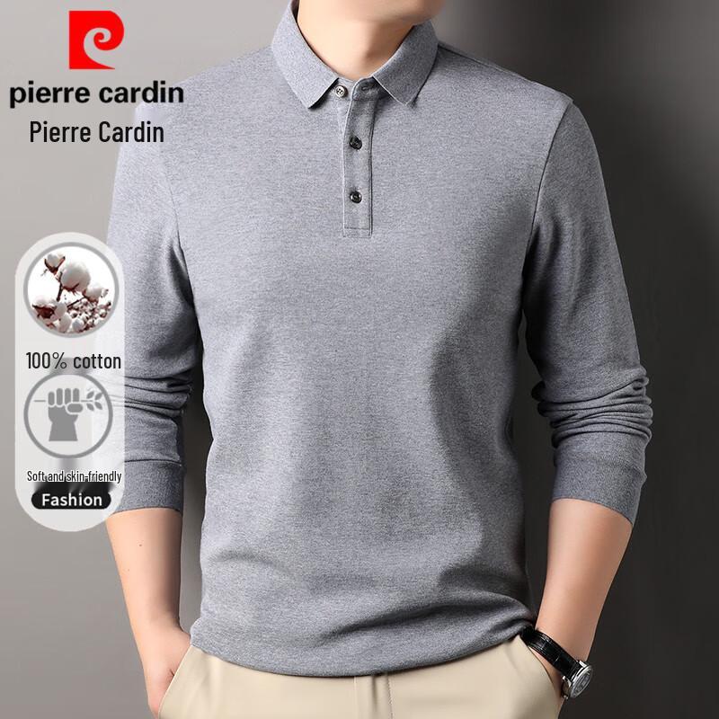 Pierre Cardin Men's Pure Cotton Long Sleeve Polo Shirt