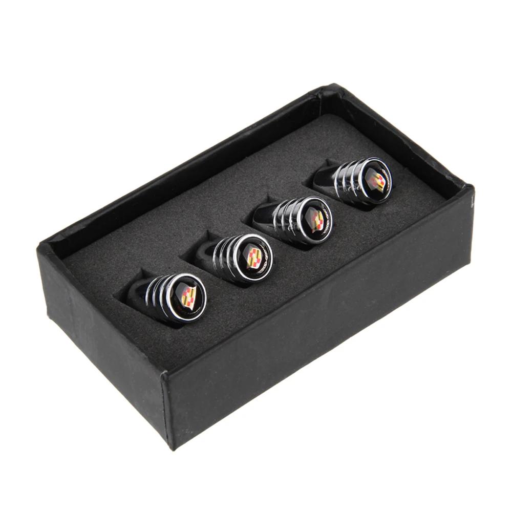 4PCS Alloy Car Wheel Tire Valve Stem Caps Covers For Cadillac ATS BLS CT4 CT6 CTS EXT SLS SRX STS XLR XT4 Escalade Deville DTS