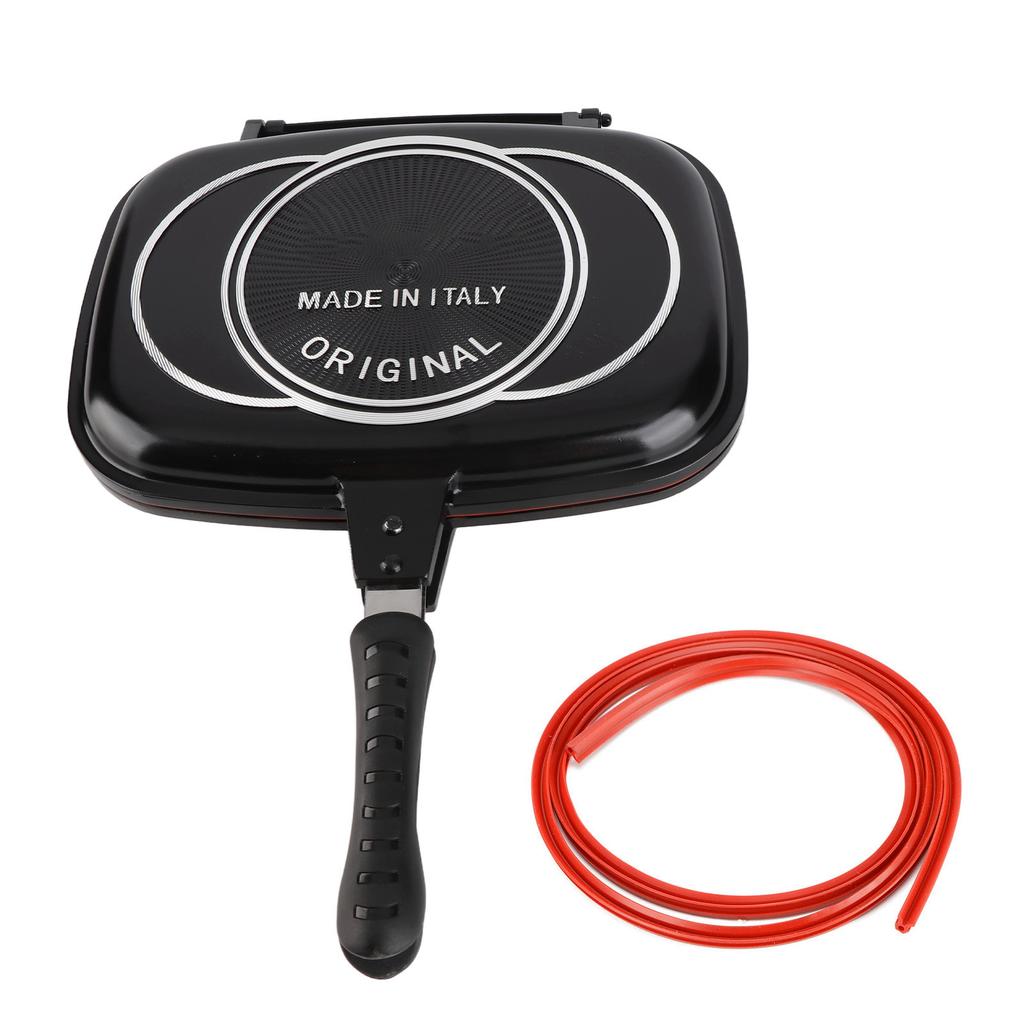 Grilovací pánev smažící oboustranná přenosná rukojeť proti popálení kuchyňské potřeby grilovací hrnec 32cm/12.6in