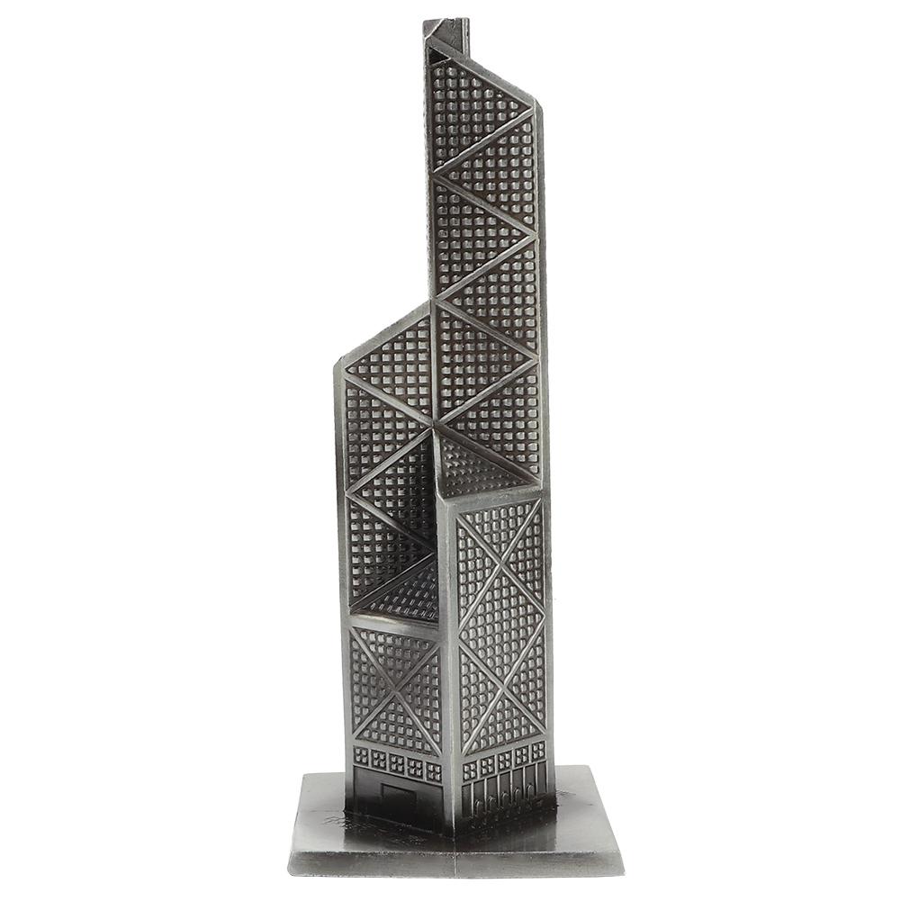 Bank of China Tower Model Alloy Vintage Home Decor, Desktop Decoration   Desk Ornament for Living Room Bedroom Book Shelf Table Desk Top Centerpi